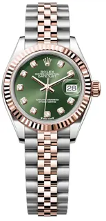 Rolex Lady-Datejust 279171-0007 Rose gold and Stainless steel Green