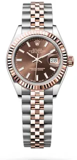 Rolex Lady-Datejust 279171-0017 Rose gold and Stainless steel Brown