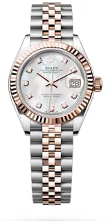 Rolex Lady-Datejust 279171-0013 Rose gold and Stainless steel White mother-of-pearl set with diamonds