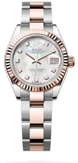 Rolex Lady-Datejust 279171-0014 Rose gold and Stainless steel White mother-of-pearl set with diamonds