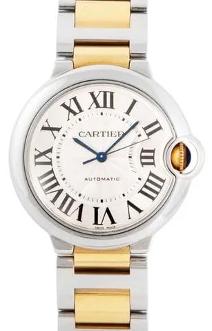 Cartier Ballon Bleu 3284 36mm Yellow gold and Stainless steel Silver