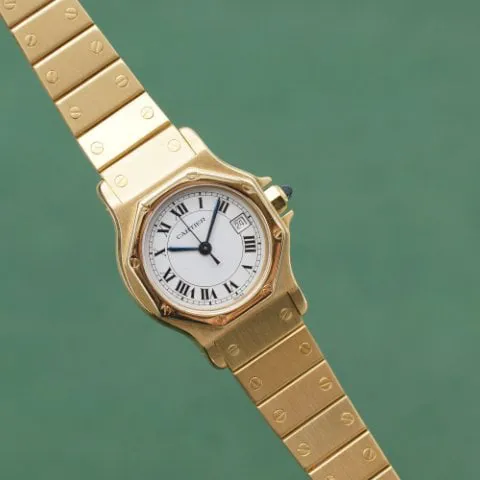 Cartier Santos 25mm Yellow gold White