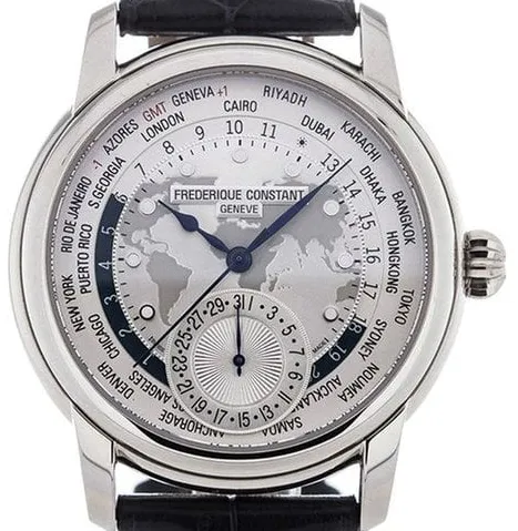 Frédérique Constant Manufacture Worldtimer FC718WM4H6 42mm Stainless steel Silver