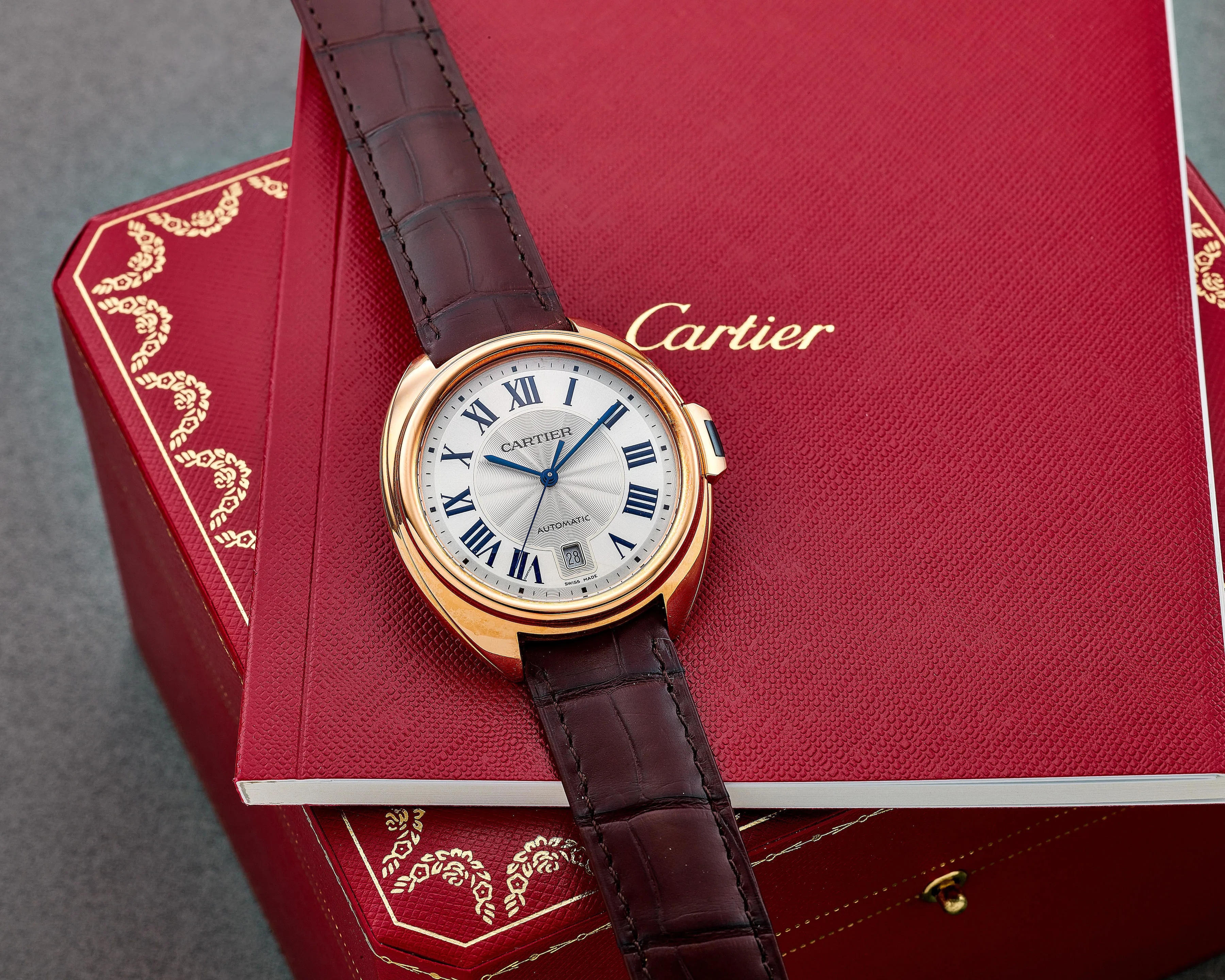 Cartier Clé de Cartier 3962 40mm Rose gold Silver 4
