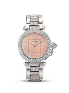 Cartier Pasha 2308 White gold and Diamond Salmon