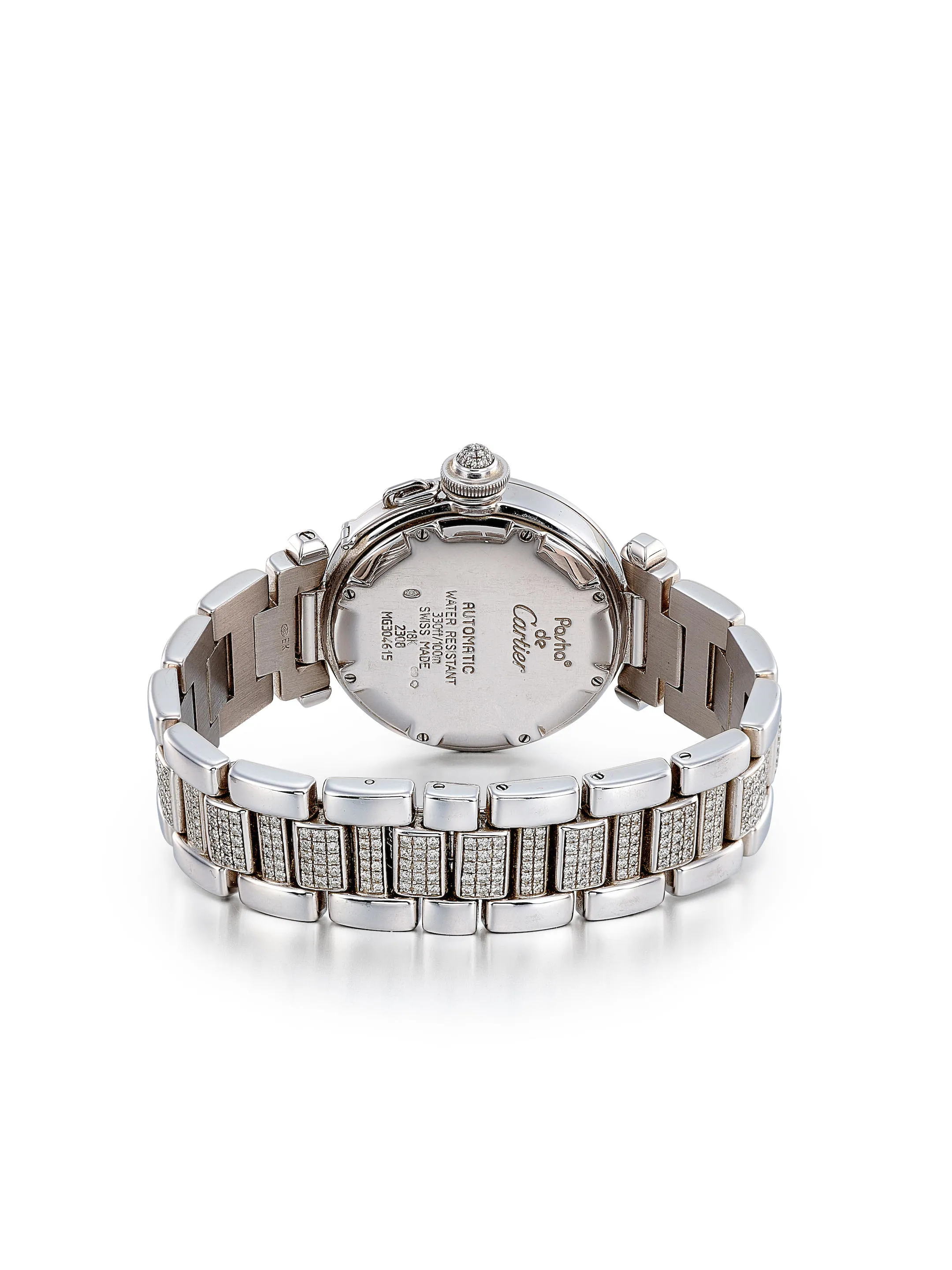 Cartier Pasha 2308 35mm White gold and diamond-set Salmon 1