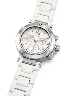 Cartier Pasha 3129 Stainless steel White