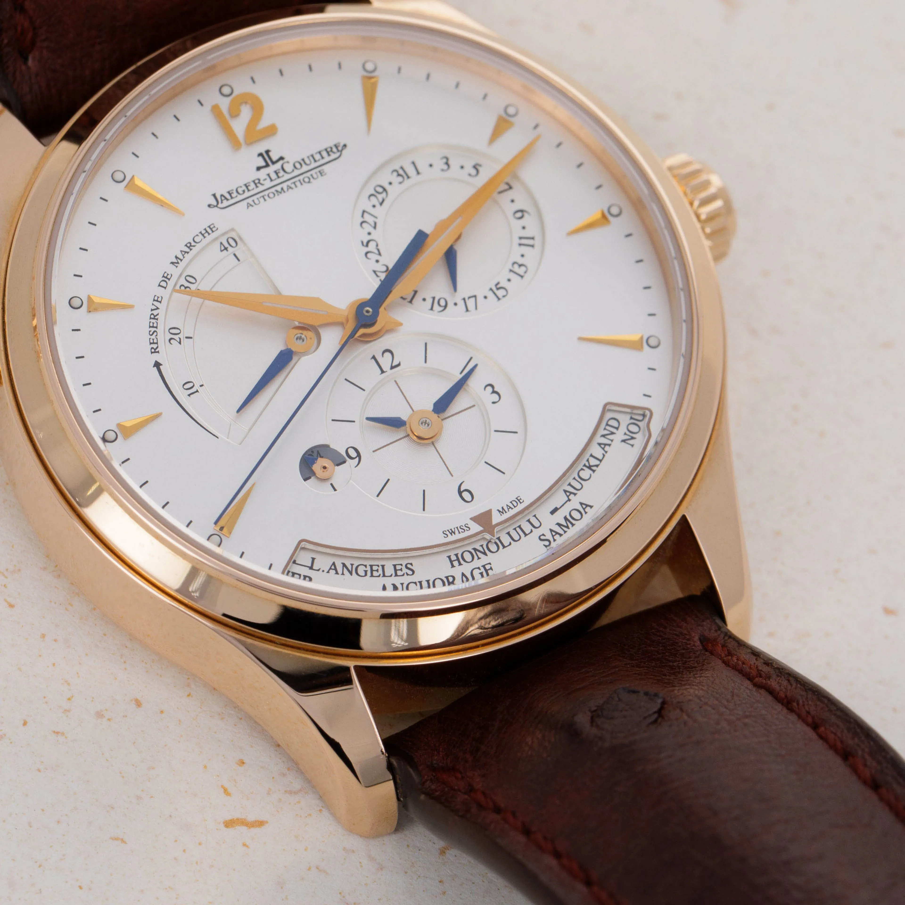 Jaeger-LeCoultre Master Geographic Q1422421 39mm Rose gold Silver 17