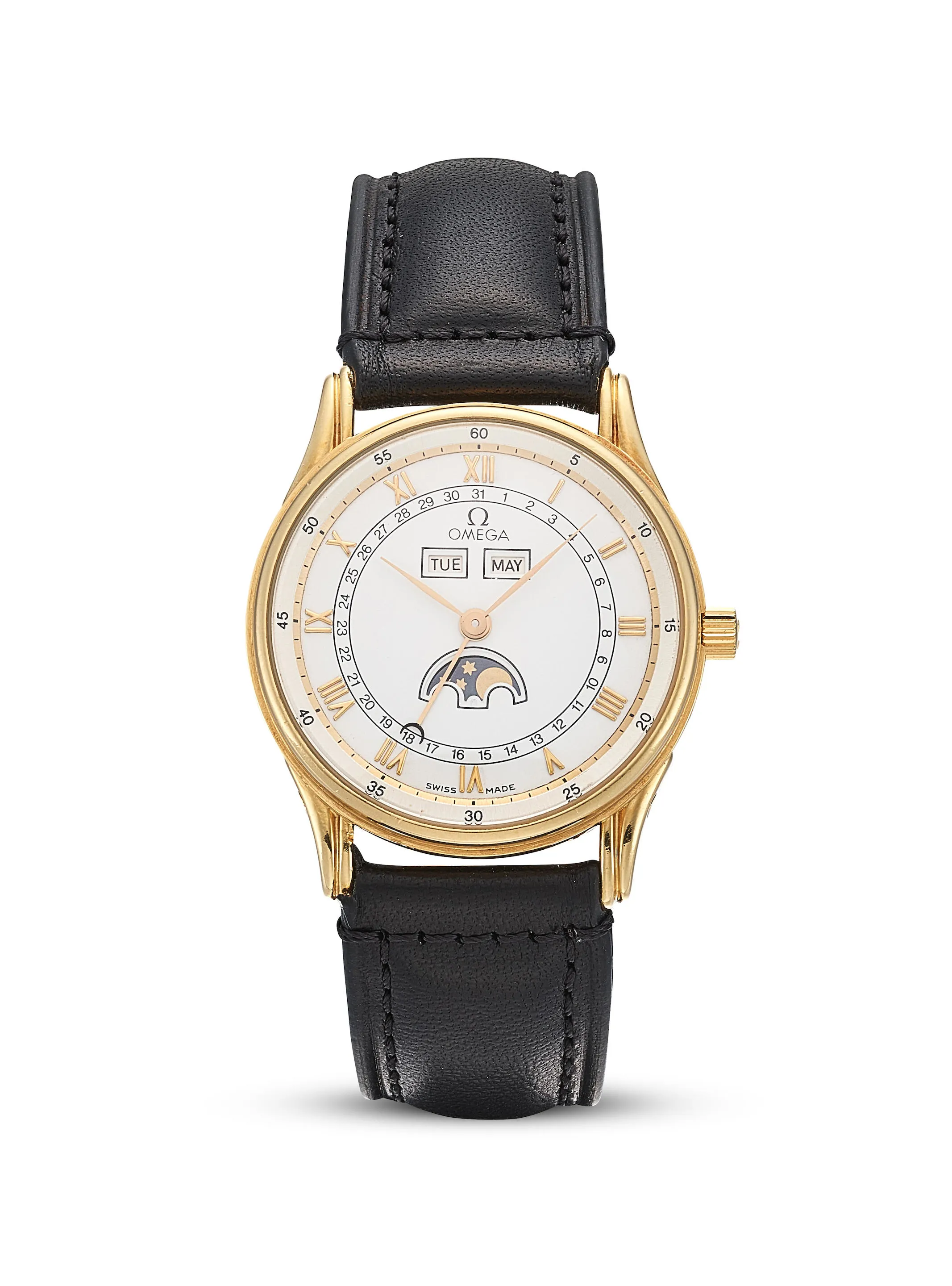 Omega Moonphase 156.003 34mm Yellow gold White