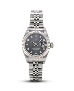 Rolex Lady-Datejust 69174 White gold and Stainless steel Blue