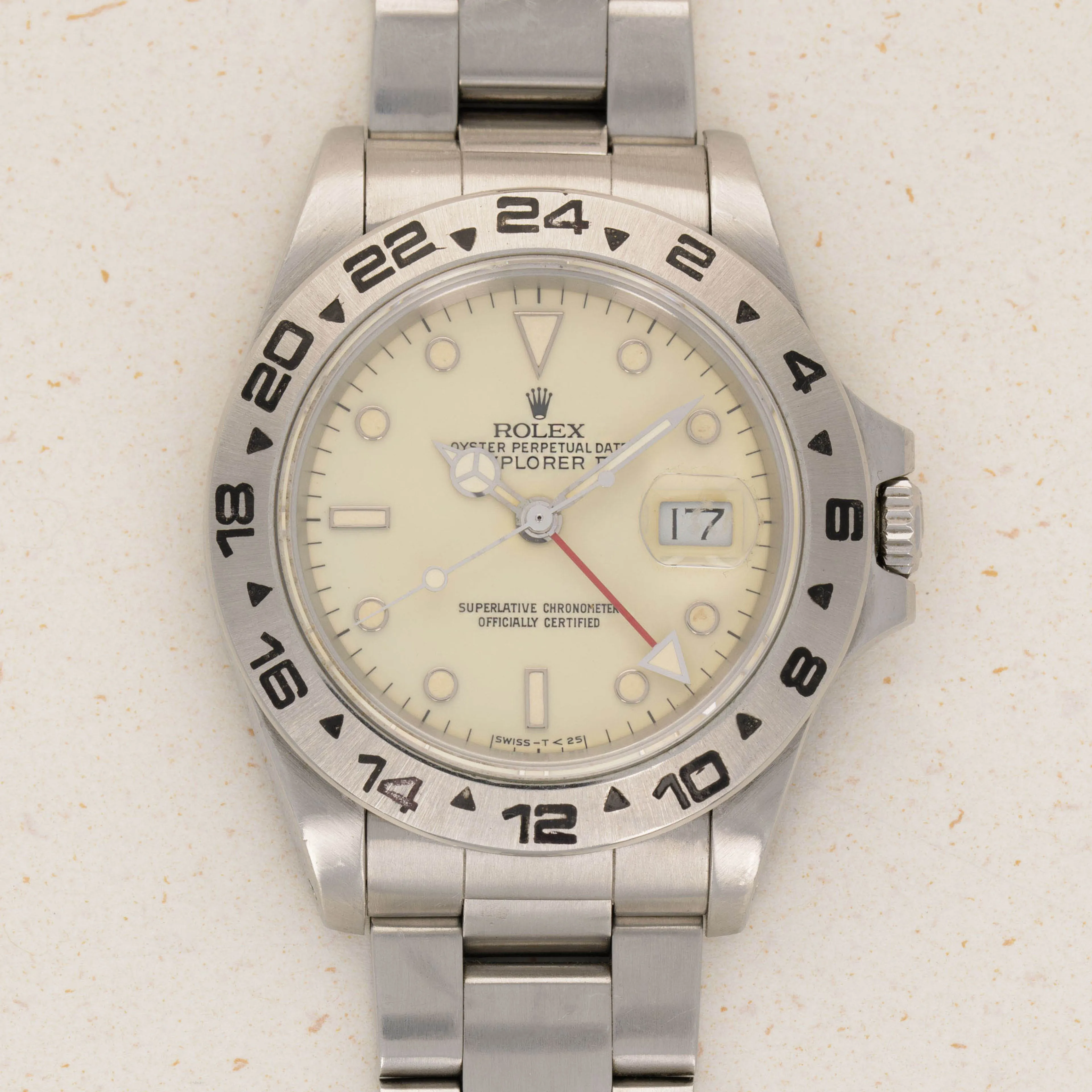 Rolex Explorer II 16550 40mm Stainless steel Cream