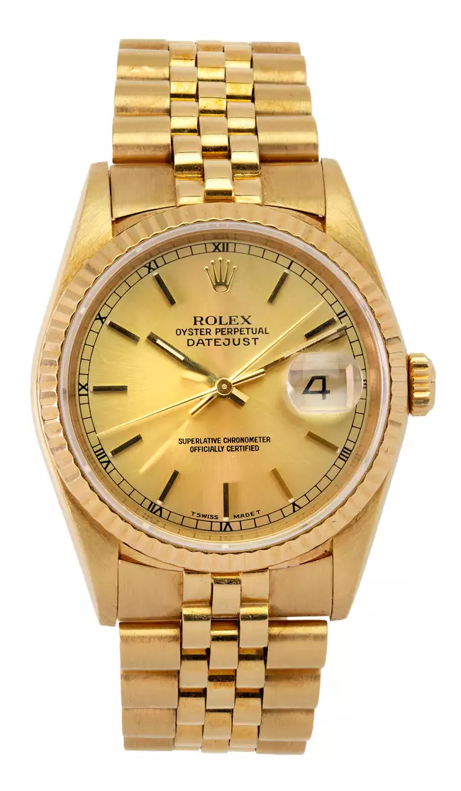 Rolex Datejust 36 16238 35mm Yellow gold Champagne