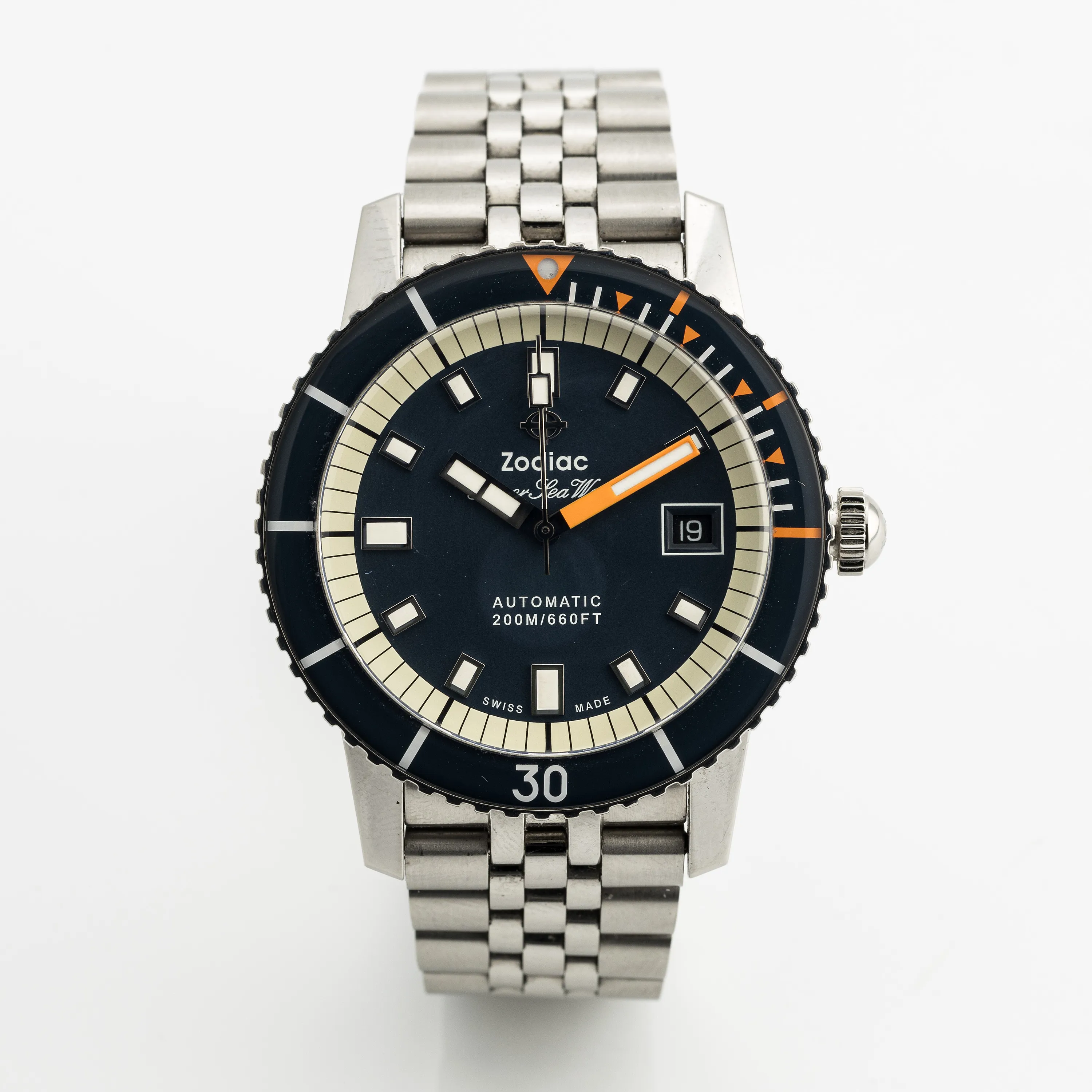 Zodiac Super Sea Wolf 40mm Stainless steel Black