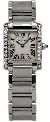 Cartier Tank W51008Q3 20mm Stainless steel White