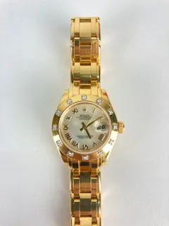 Rolex Lady-Datejust Pearlmaster 80318 Yellow gold White