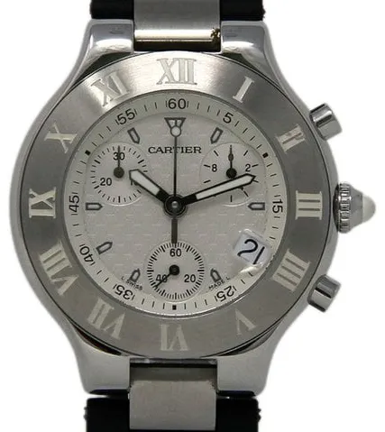 Cartier 21 Chronoscaph W10184U2 38mm Stainless steel White