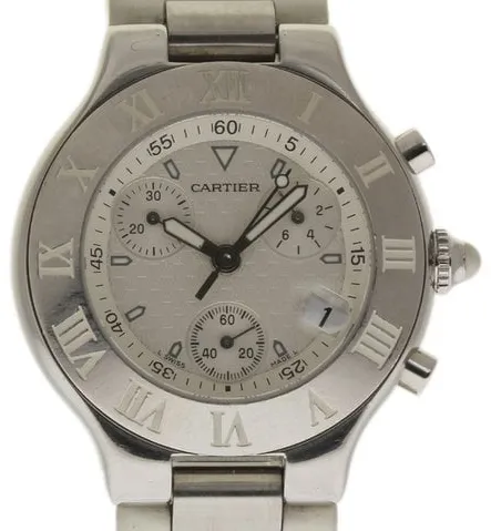 Cartier 21 Chronoscaph W10184U2 38mm Stainless steel White