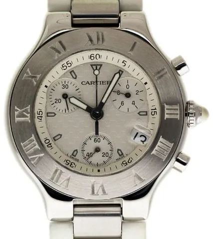 Cartier 21 Chronoscaph W10184U2 38mm Stainless steel White