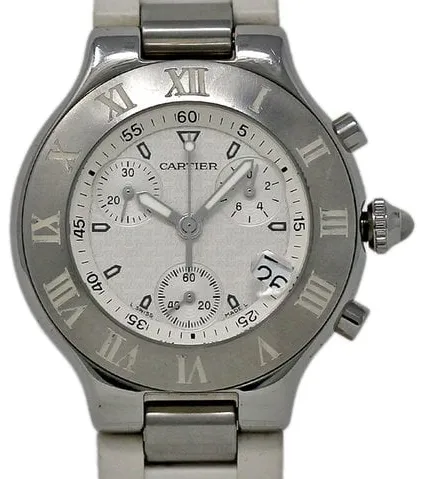 Cartier 21 Chronoscaph W10184U2 38mm Stainless steel White