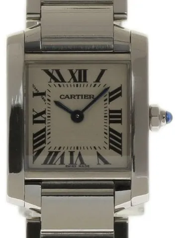 Cartier Tank W51008Q3 20mm Stainless steel White