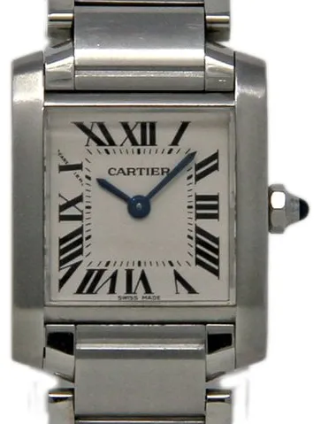 Cartier Tank W51008Q3 20mm Stainless steel White