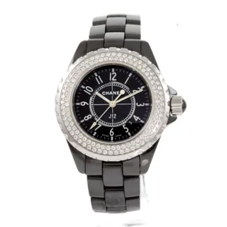 Chanel J12 H0949 Ceramic and Stainless steel Black