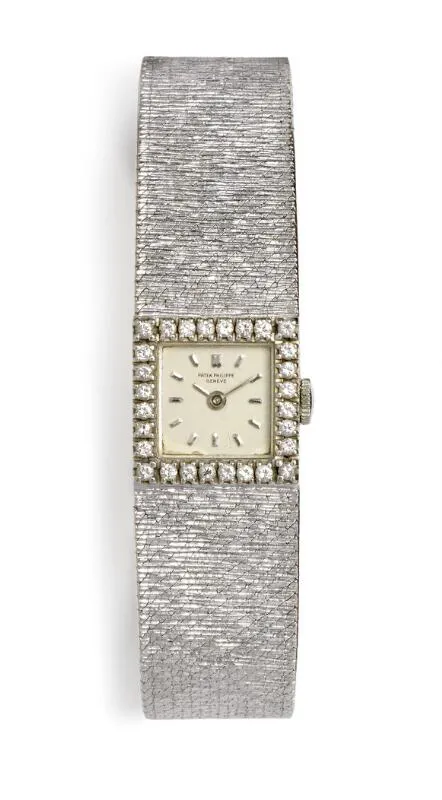 Patek Philippe 3293/14 16mm White gold and Diamond Silver