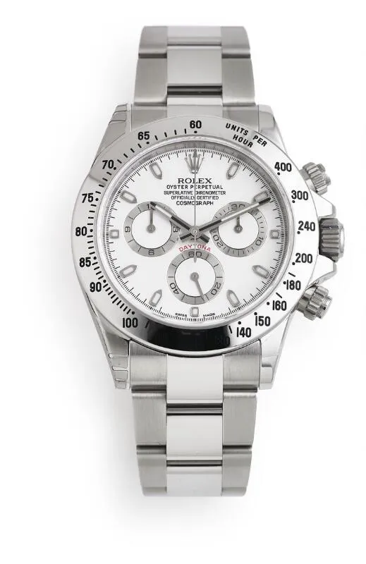 Rolex Daytona 116520 40mm Stainless steel White