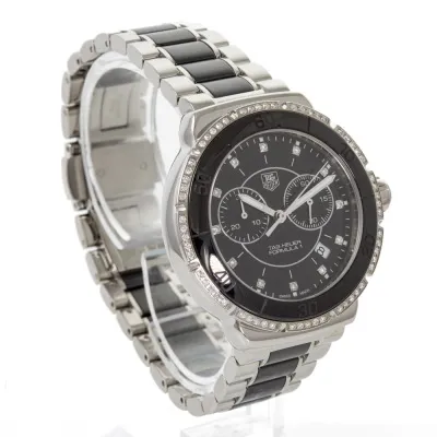 TAG Heuer Formula 1 CAH1212 41mm Ceramic and stainless steel with diamond bezel Black 1