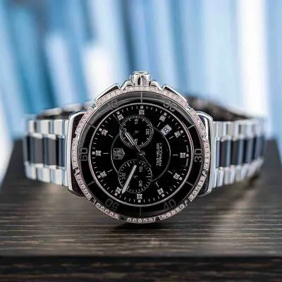 TAG Heuer Formula 1 CAH1212 41mm Ceramic and stainless steel with diamond bezel Black 7