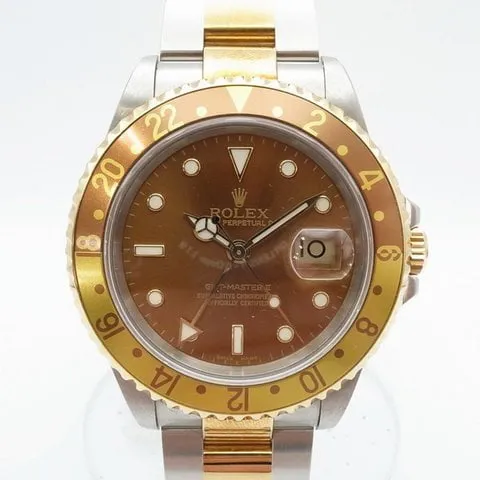 Rolex GMT-Master II 16713 40mm Yellow gold and Stainless steel Brown