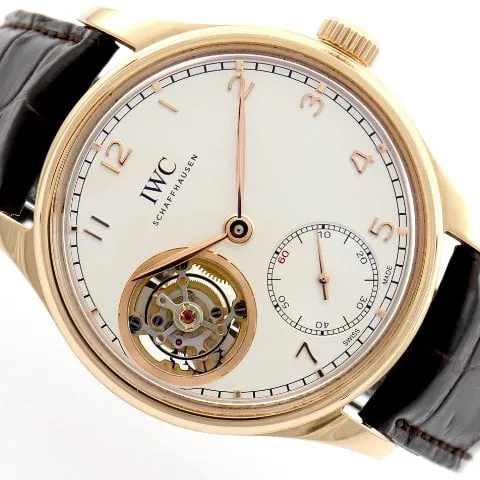 IWC Portuguese Tourbillon IW546302 43mm Rose gold Silver