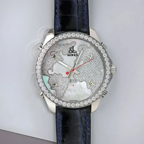 Jacob & Co. Five Time Zone JC-47WW 3 47mm Steel Mother-of-pearl