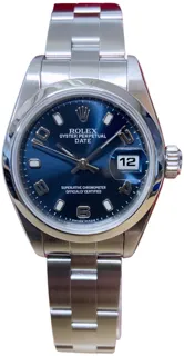 Rolex Oyster Perpetual 69160 Stainless steel Blue Baton