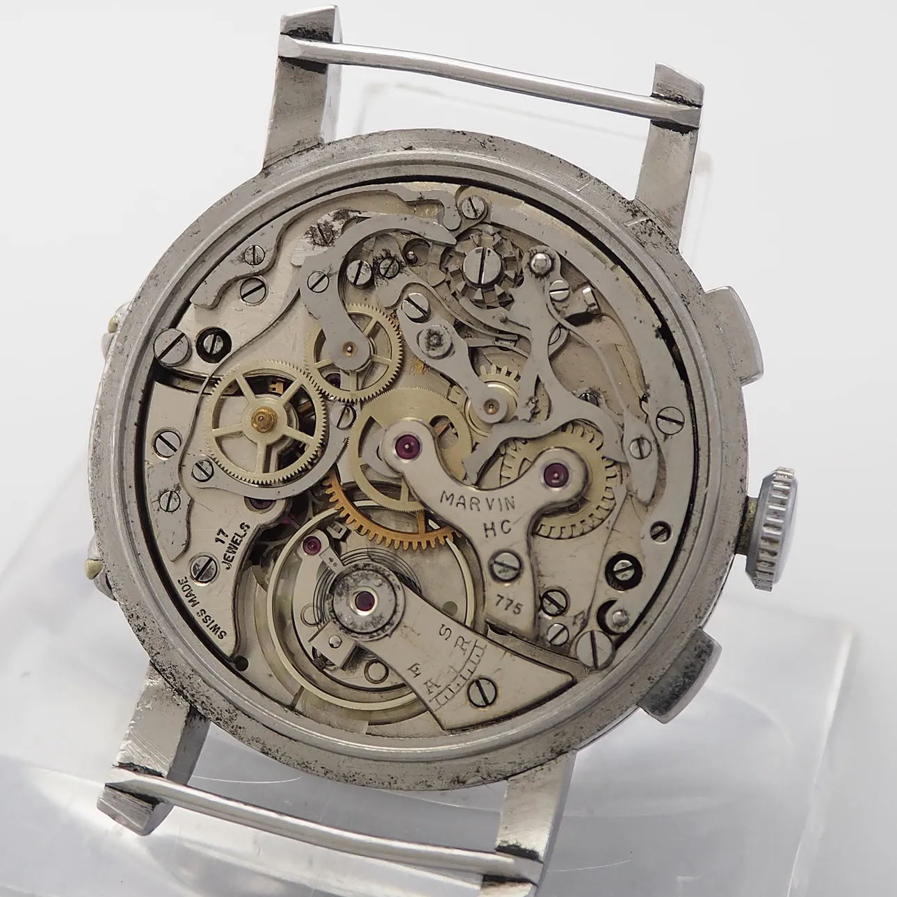 Marvin Chronograph 35mm Stahl 2