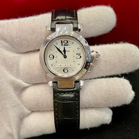 Cartier Pasha 2813 32mm White gold Silver