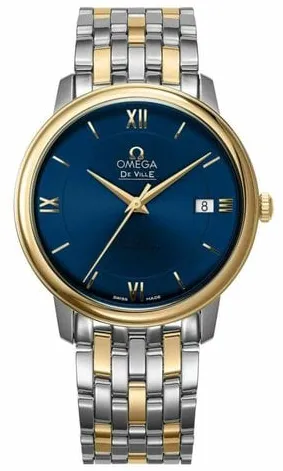 Omega De Ville 424.20.37.20.03.001 37mm Yellow gold and Stainless steel Blue