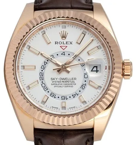 Rolex Sky-Dweller 326135 42mm Rose gold White