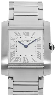 Cartier Tank Française WSTA0074 Stainless steel Weiß