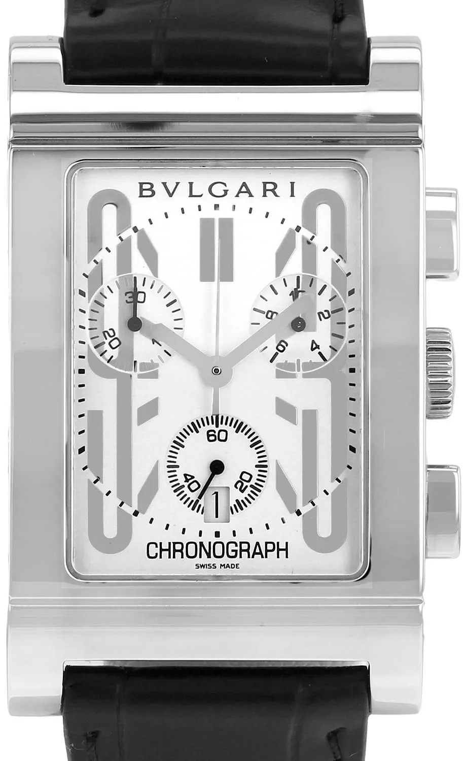 Bulgari Rettangolo RTC 49 S 29mm Stainless steel White