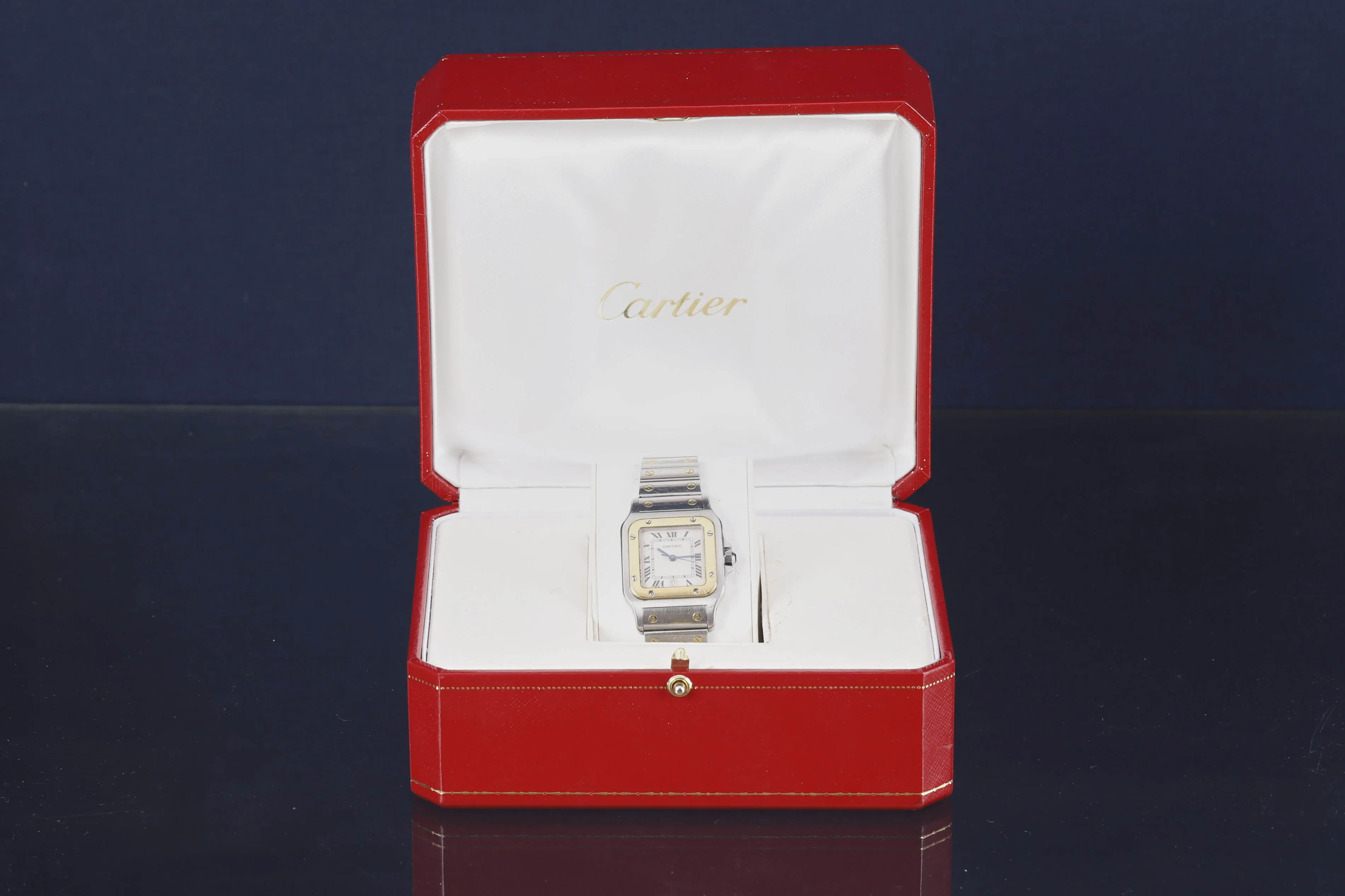 Cartier Santos 1566 29mm Yellow gold and Stainless steel Cream