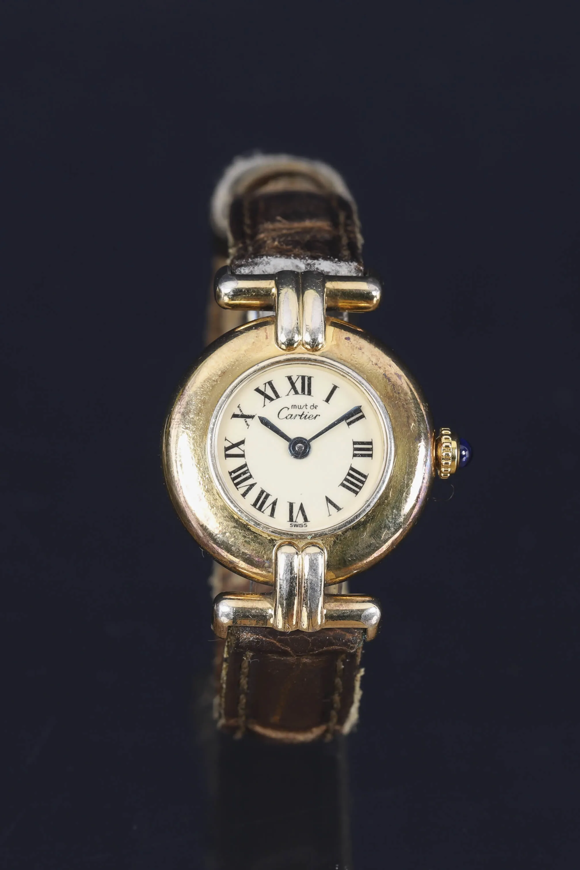 Cartier Must de Colisée 21 24mm Silver and Gold-plated Cream