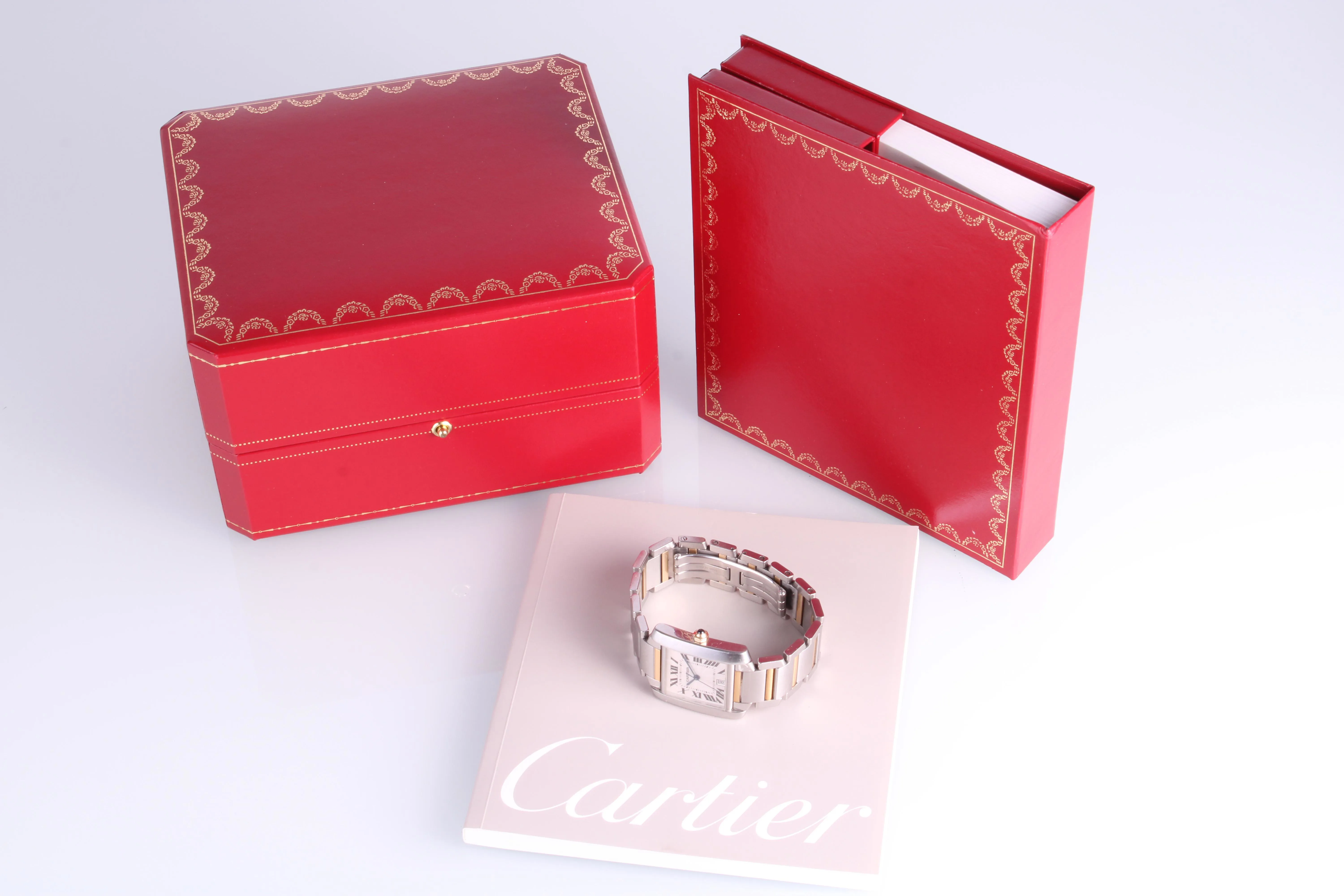 Cartier Tank Française 2302 35mm Yellow gold and Stainless steel Silver 3