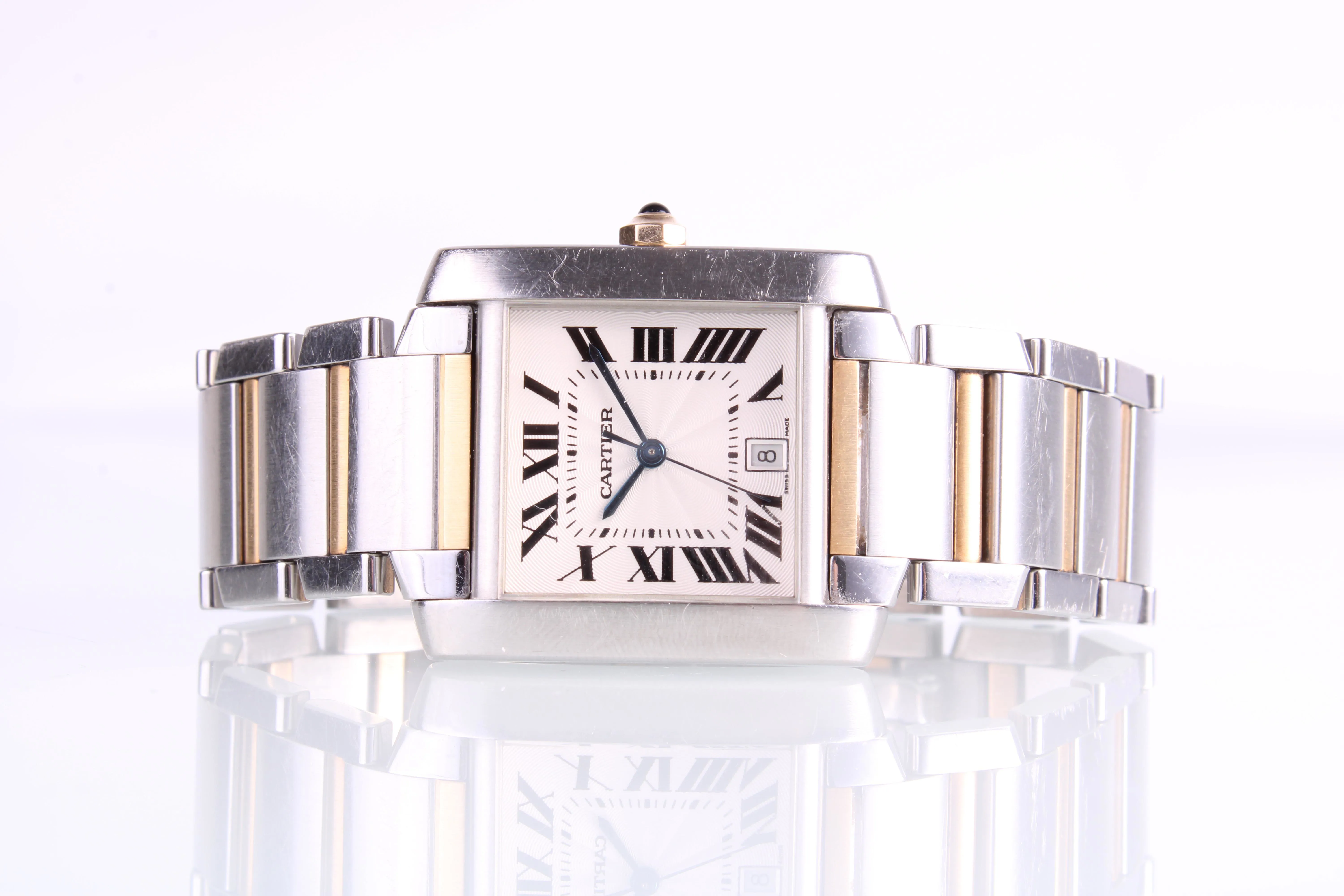 Cartier Tank Française 2302 35mm Yellow gold and Stainless steel Silver 2