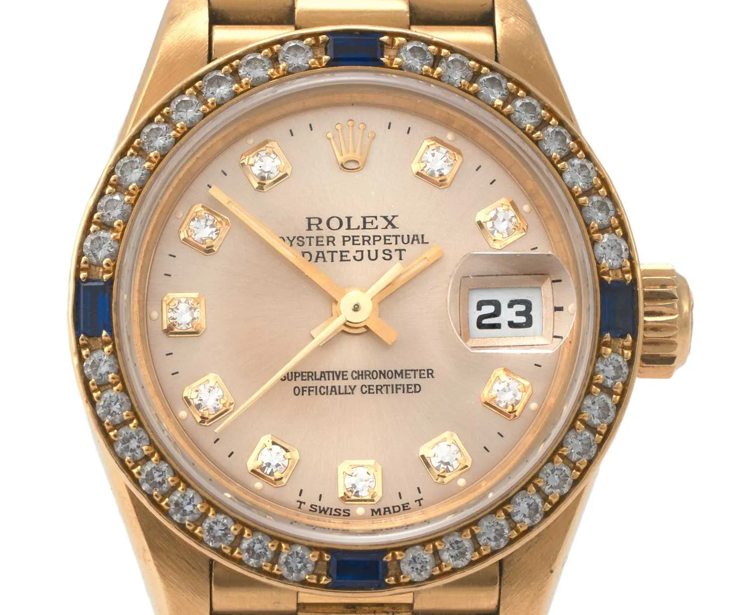 Rolex Lady-Datejust 69088 26mm Yellow gold and diamond-set Silver 1