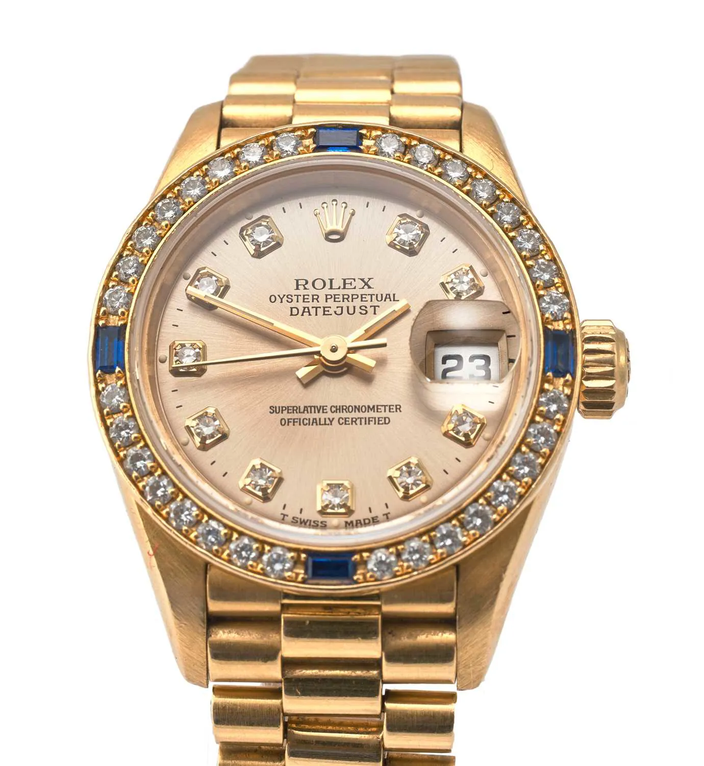 Rolex Lady-Datejust 69088 26mm Yellow gold and diamond-set Silver 2