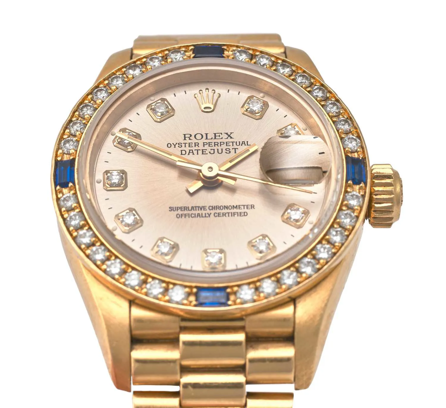 Rolex Lady-Datejust 69088 26mm Yellow gold and diamond-set Silver 3