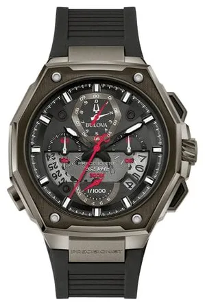 Bulova Precisionist 98B358 44.7mm Stainless steel Black