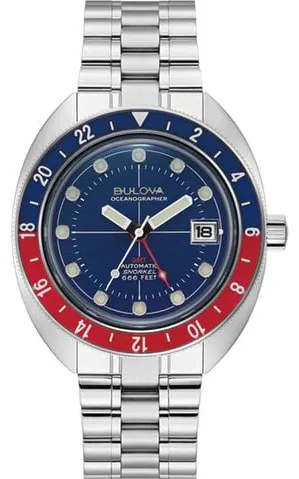 Bulova Crystal 41mm Stainless steel Blue