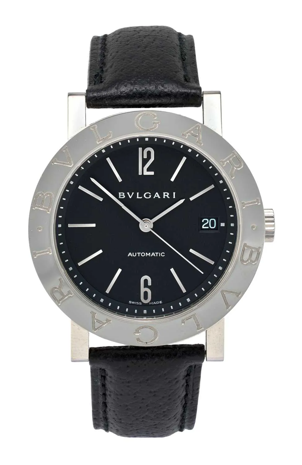 Bulgari Diagono BB 38 SL 38mm Stainless steel Black